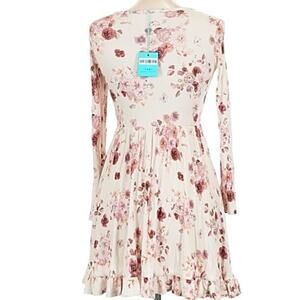 NWT Posh Peanut Long Sleeve Twirl Dress with Floral Print, Size 10-12 Years